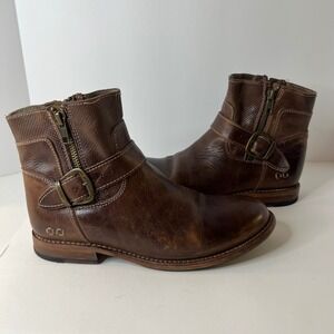 Bedstu‎ Becca Natural Leather Booties Bench Made in Mexico Brown 8.5